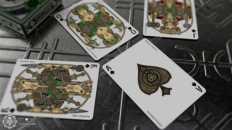 Valhalla Viking Emerald or Sapphire (Standard) Playing Cards - Image 2