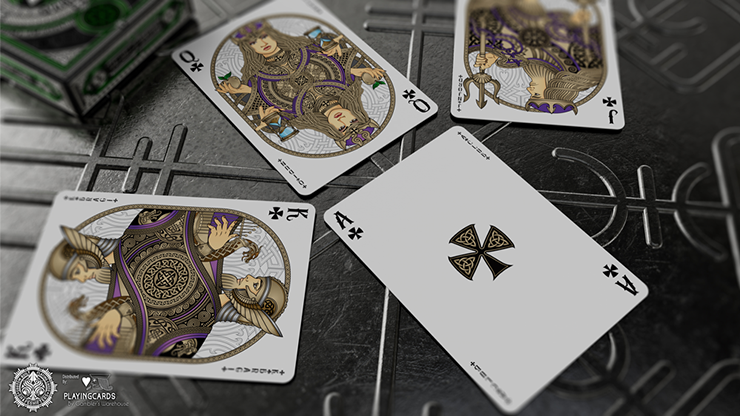 Valhalla Viking Emerald or Sapphire (Standard) Playing Cards - Image 3