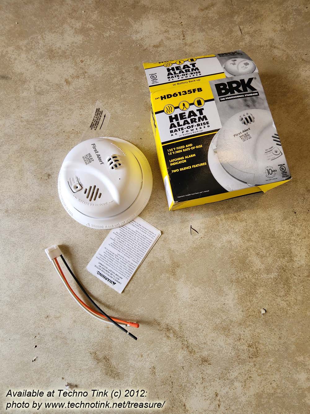 BRIK First Alert Hard-Wired with Battery Backup Ionization Heat Alarm - Image 2