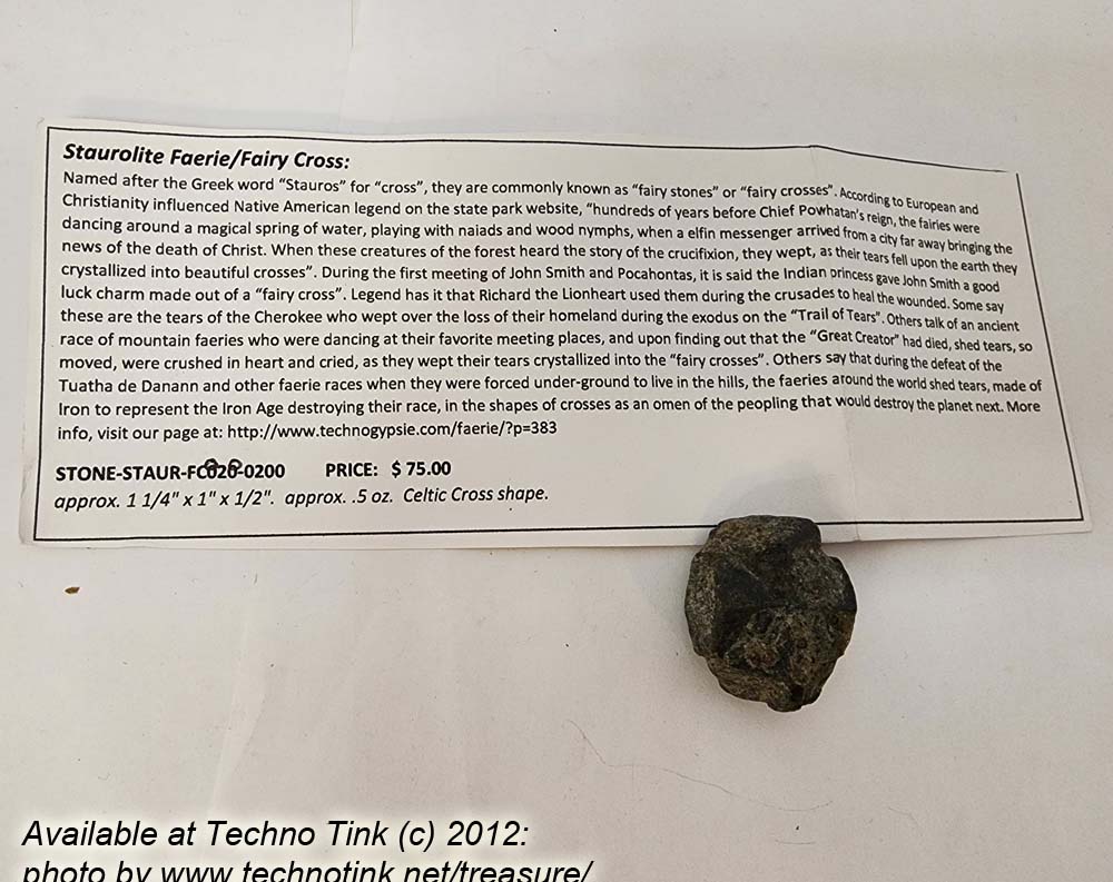 Staurolite Celtic cross - large approximately1.25x1x.5 inches (FC020) - Image 3