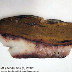Flame Agate Slab, cut and polished approx 3.25x2x.10 inches
