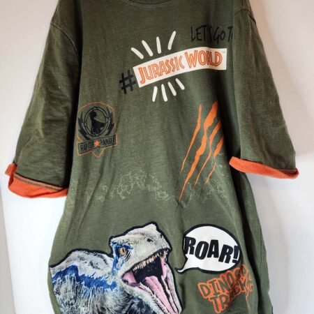 Jurassic World Green T-shirt from Universal Studios Size Kid XL/14/16
