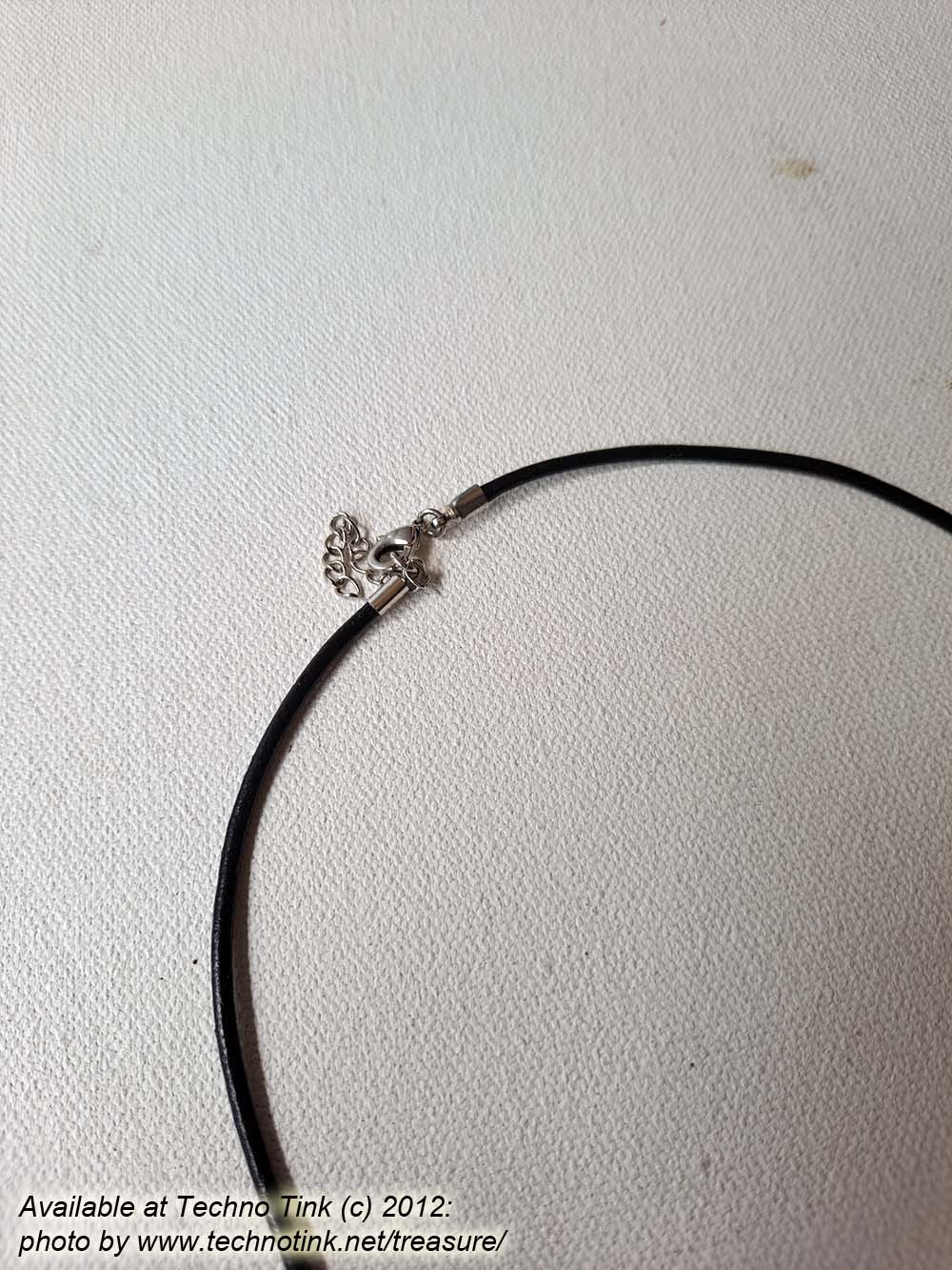 Small Red Headed Pale Skin Mermaid on leather necklace with clasp - Image 3