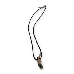 Small Red Headed Pale Skin Mermaid on leather necklace with clasp