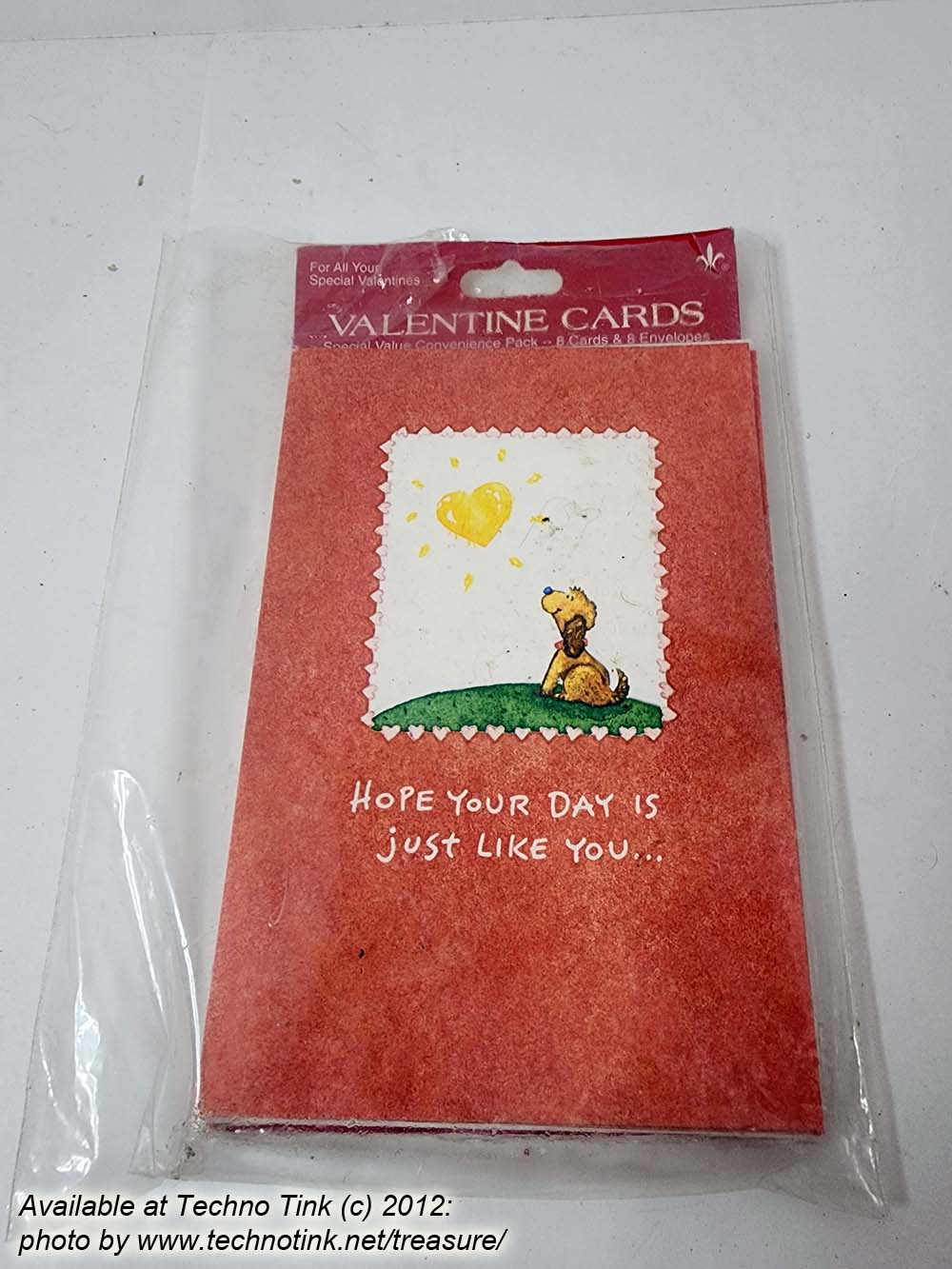 Pack of 6 Happy Valentine's Day Cards and Envelopes