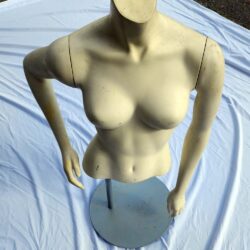 Female Torso Mannequin with magnetic detachable arms one action posed