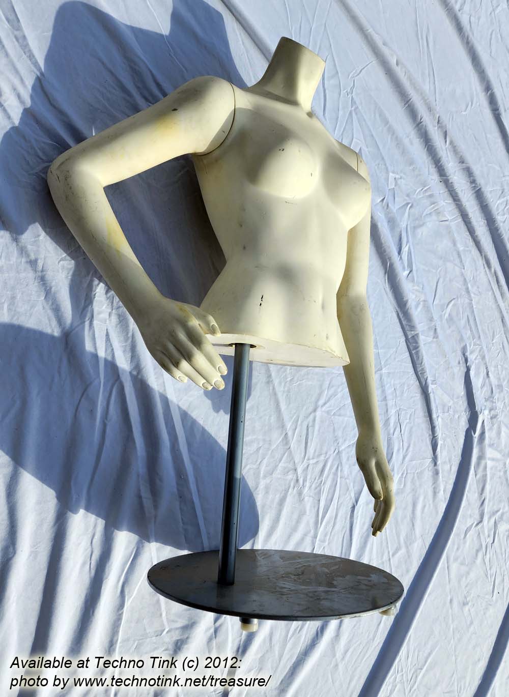 Female Torso Mannequin with magnetic detachable arms one action posed - Image 4