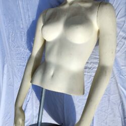 Female Torso Mannequin with magnetic detachable arms straight down