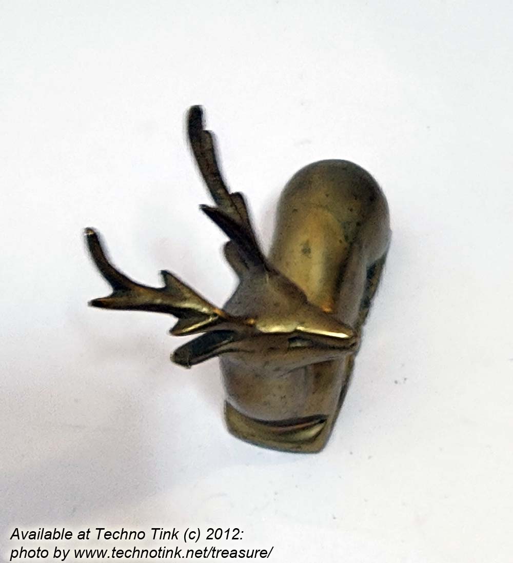 Small Brass Figurine of a Stag - Image 6