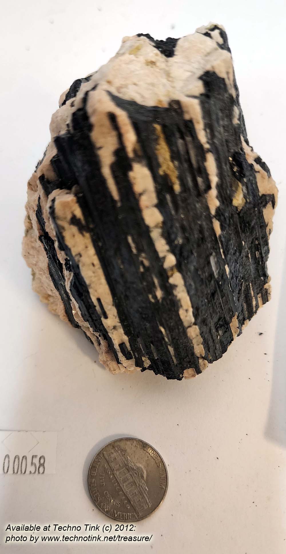 Black Tourmaline Crystals, Medium in feldspar and quartz base #0058 -- 3.5" x 3" x 3" - Image 2
