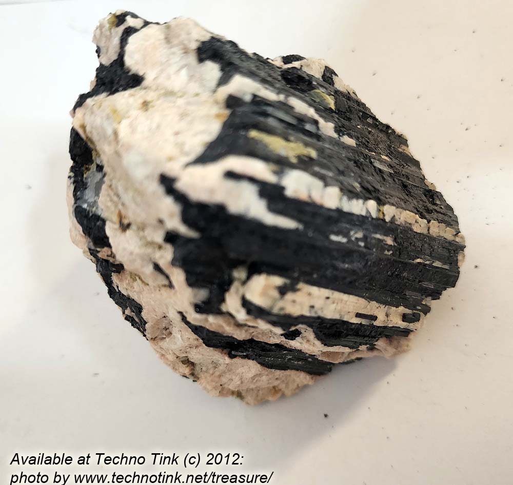 Black Tourmaline Crystals, Medium in feldspar and quartz base #0058 -- 3.5" x 3" x 3" - Image 5