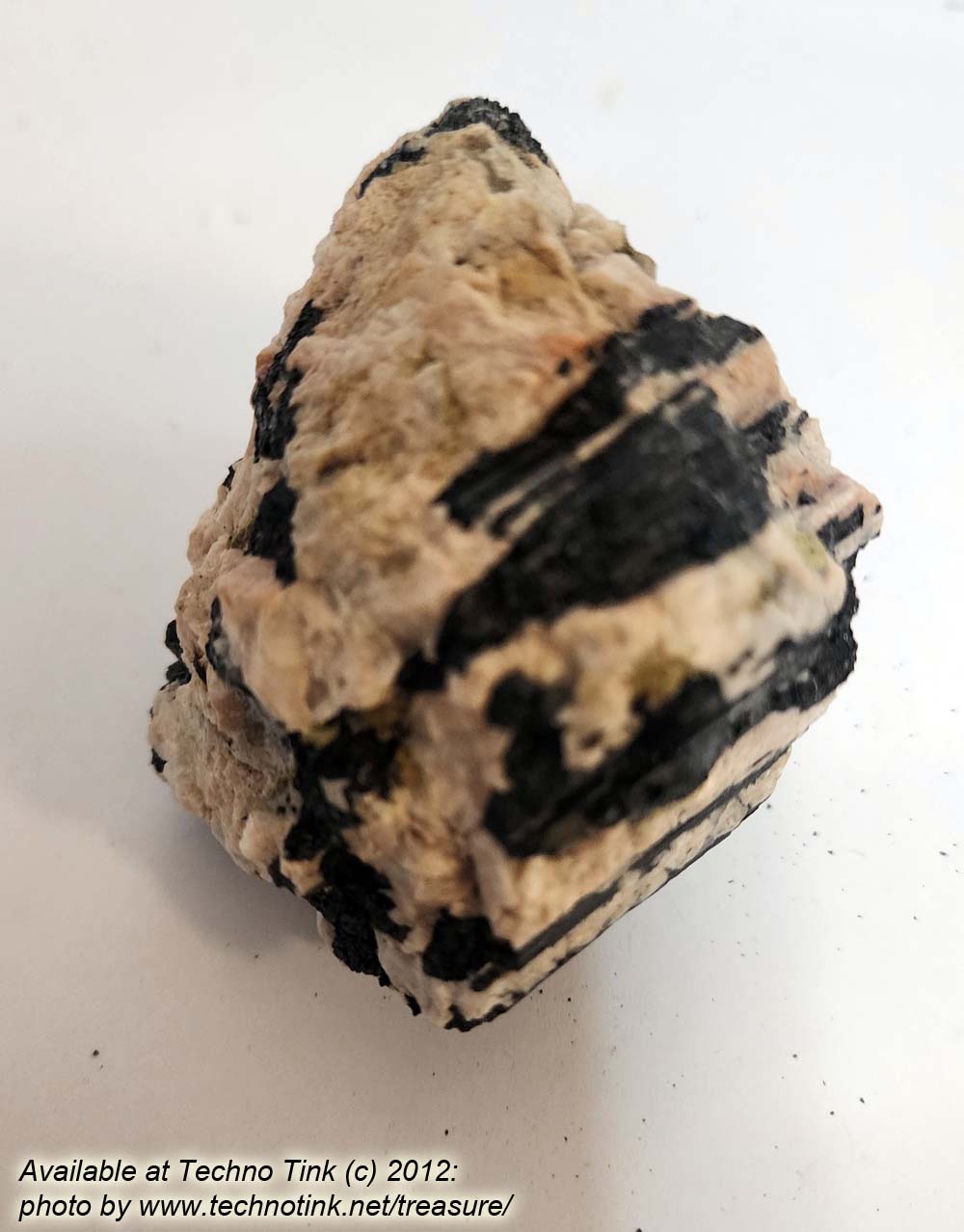 Black Tourmaline Crystals, Medium in feldspar and quartz base #0058 -- 3.5" x 3" x 3" - Image 9
