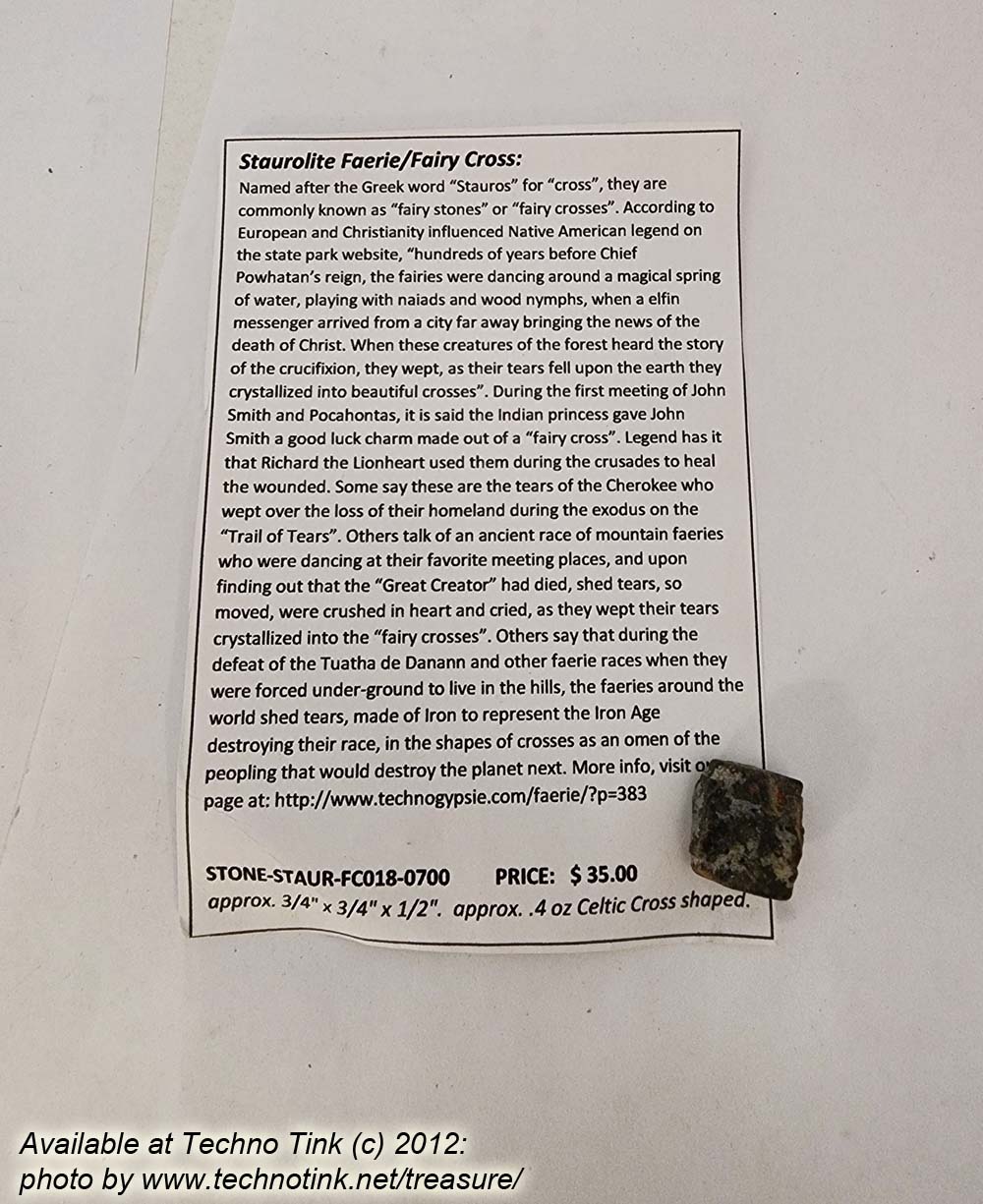 Staurolite Celtic cross (FC018) - small approximately .75x.75x.5 - Image 3