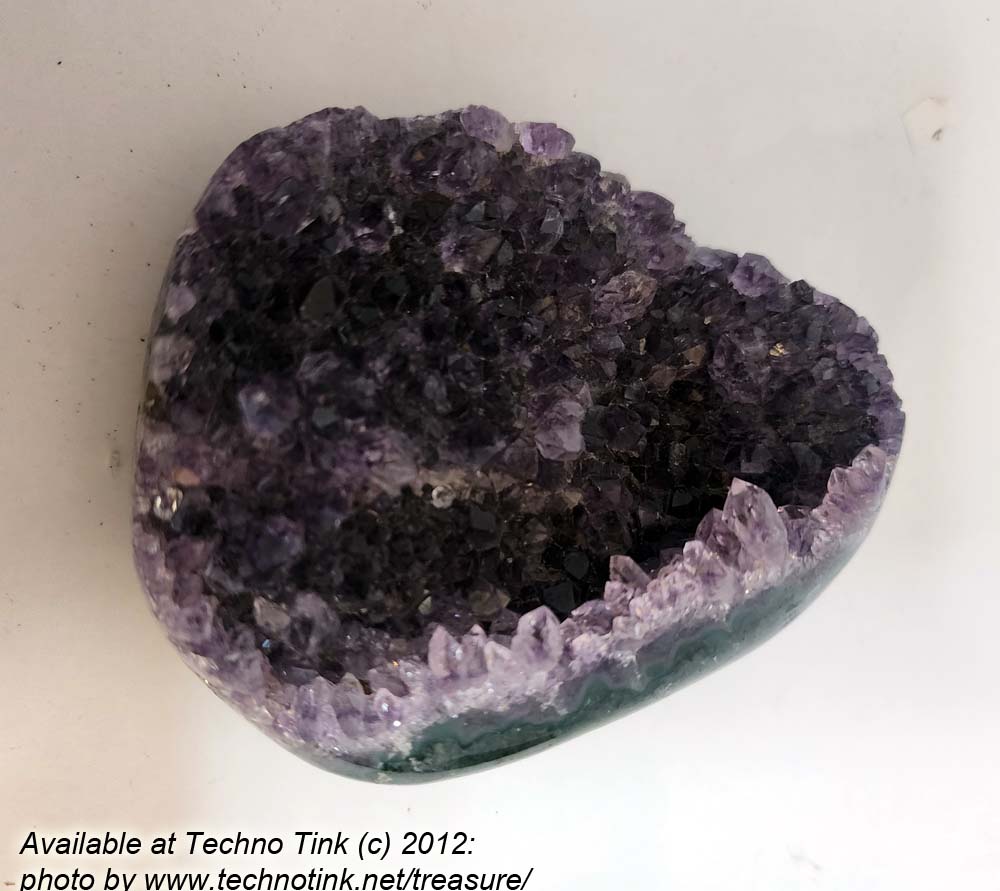 Amethyst Geode fragment with polished underneath 4"x3.25"x1.5" - Image 6