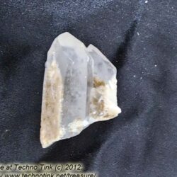 Quartz Crystal LG027 - Large Double Point Cluster approx 2.5x1.5x1