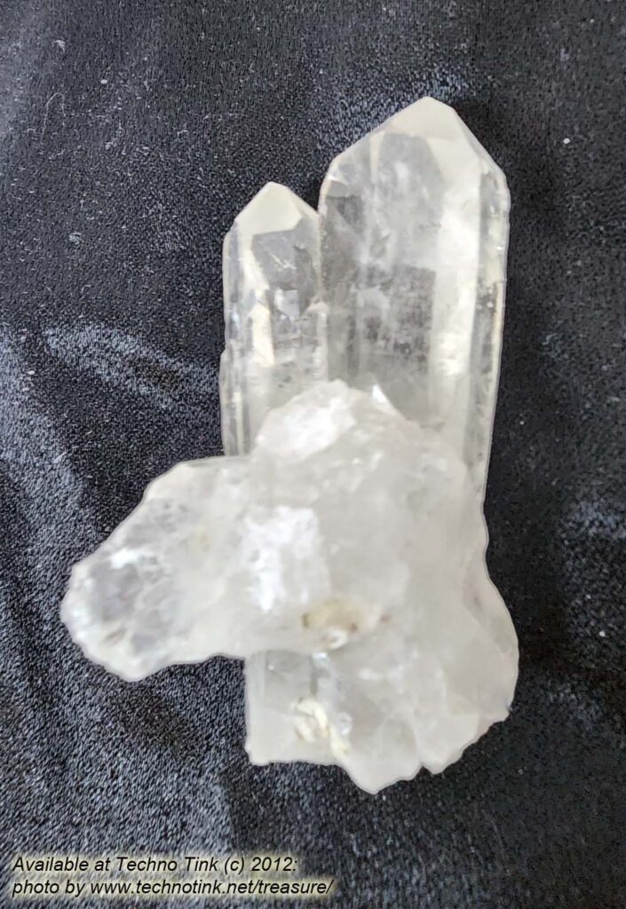 Quartz Crystal LG029 - Large Double Point Cluster  2.75x2x1.5