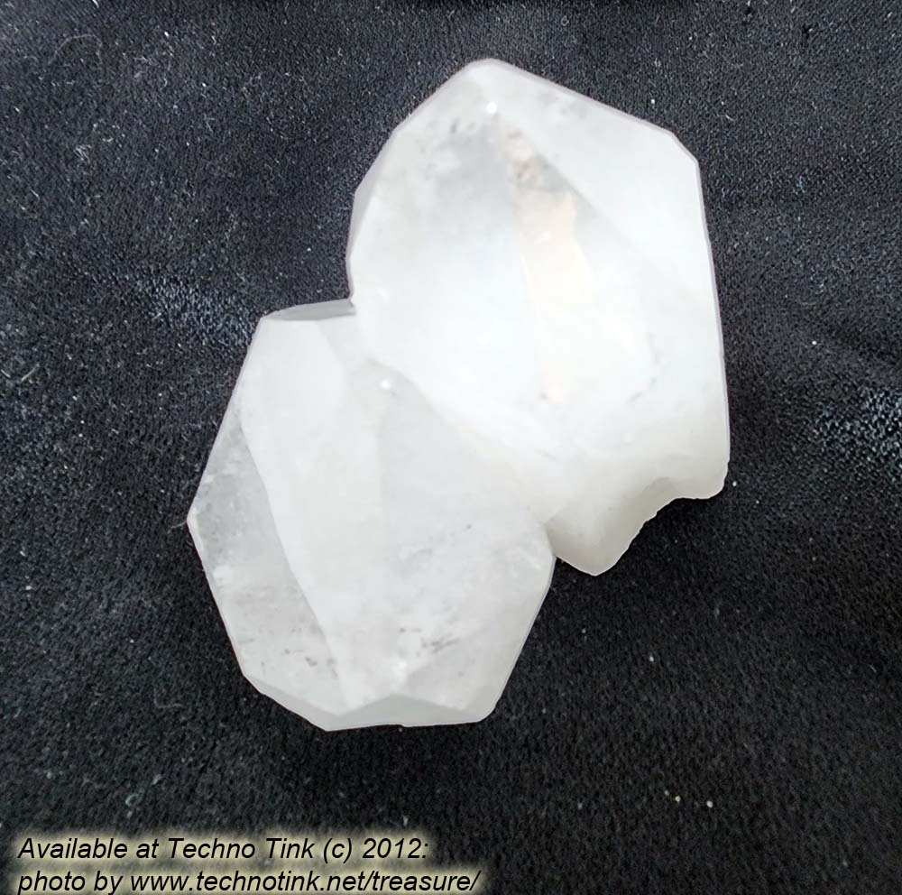 Quartz Crystal LG031 - Large Double Point Cluster 2x2x2 - Image 9