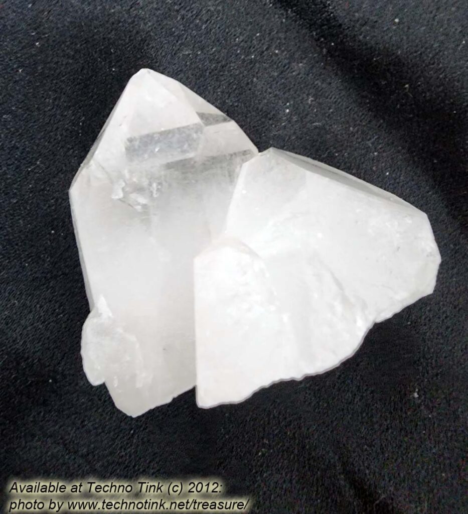 Quartz Crystal LG031 - Large Double Point Cluster 2x2x2