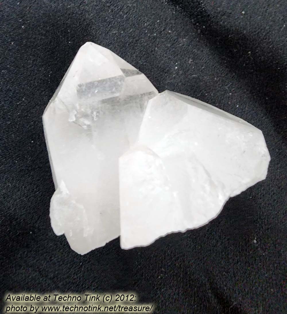 Quartz Crystal LG031 - Large Double Point Cluster 2x2x2