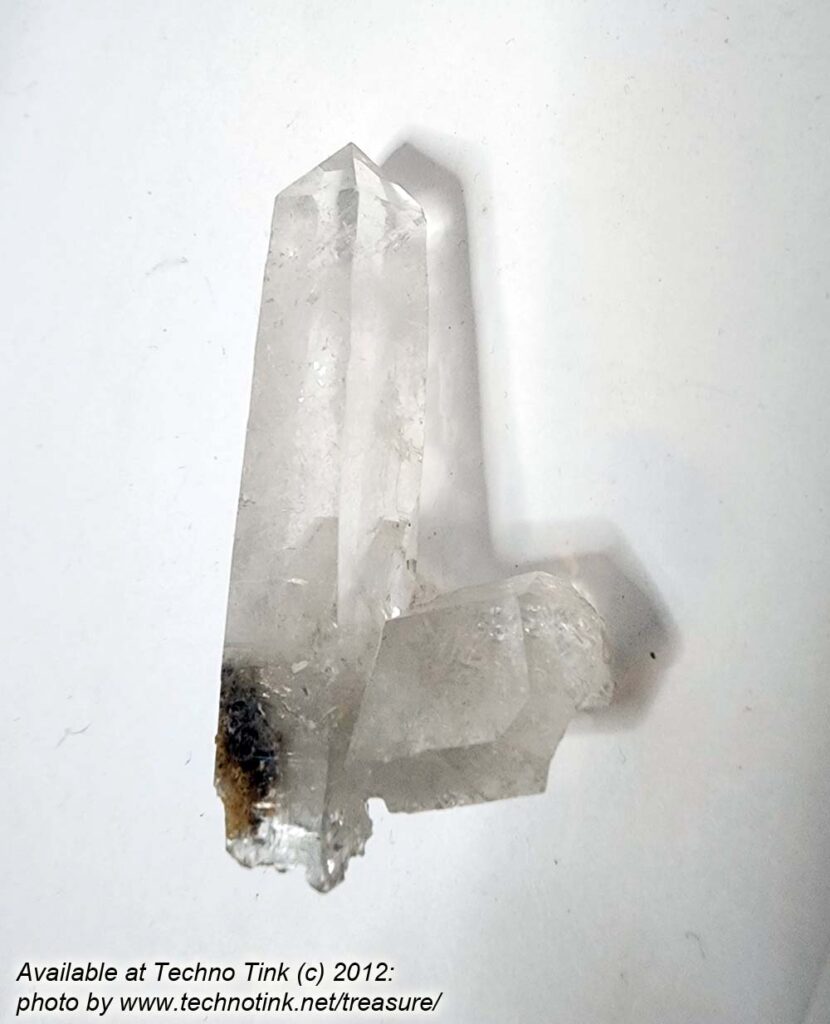 Quartz Crystal LG033 - Small-Medium Double Point Cluster 3x1.5x.75