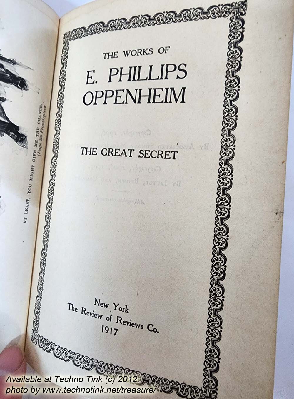 The Great Secret: The Works of E. Phillips Oppenheim, 1917 Hardcover - Image 10