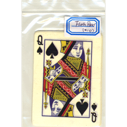 Flash Poker Card Queen of Spades (Ten Pack)