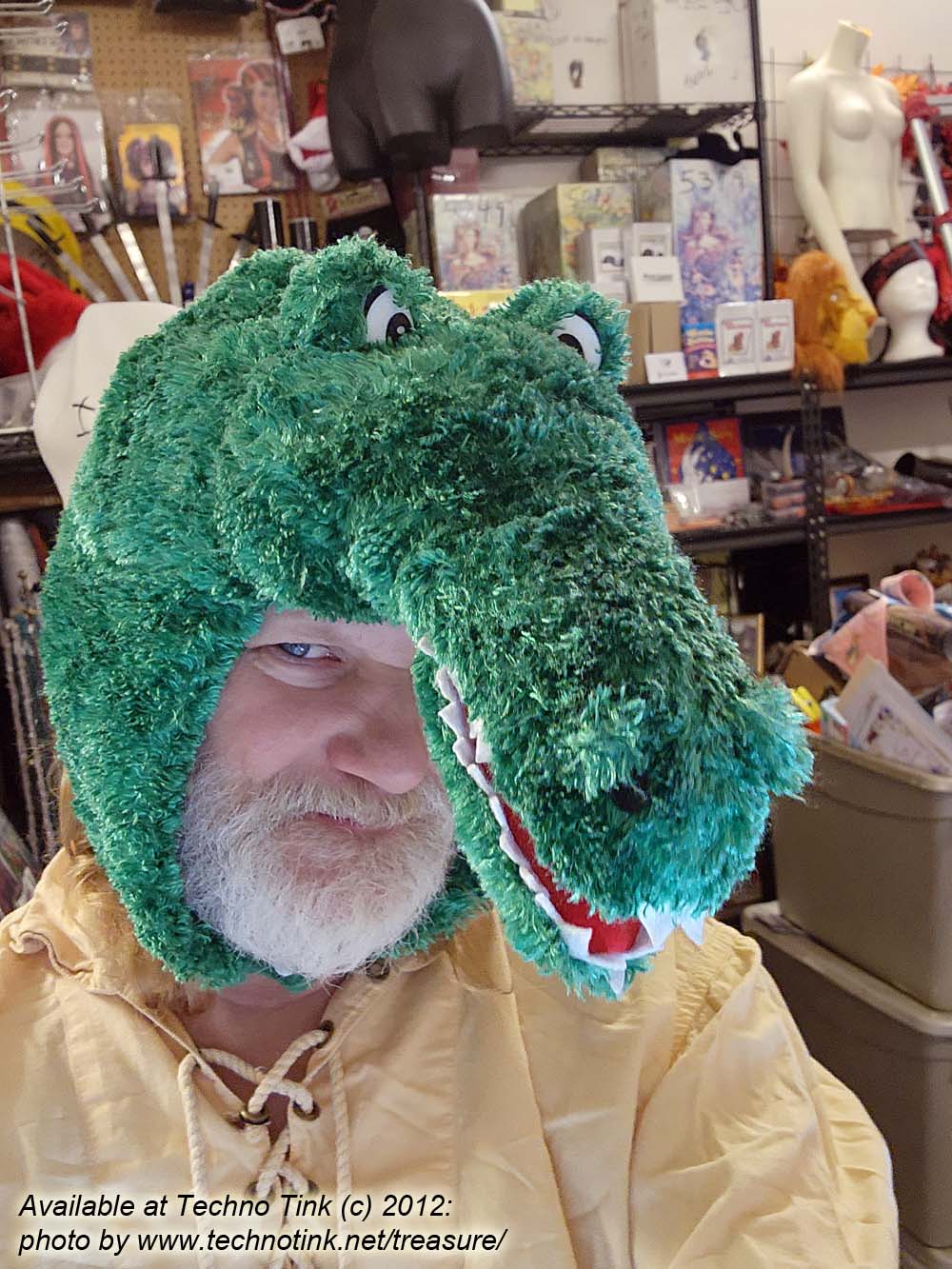 Green Alligator Chrisha Playful Plush Alligator Hat