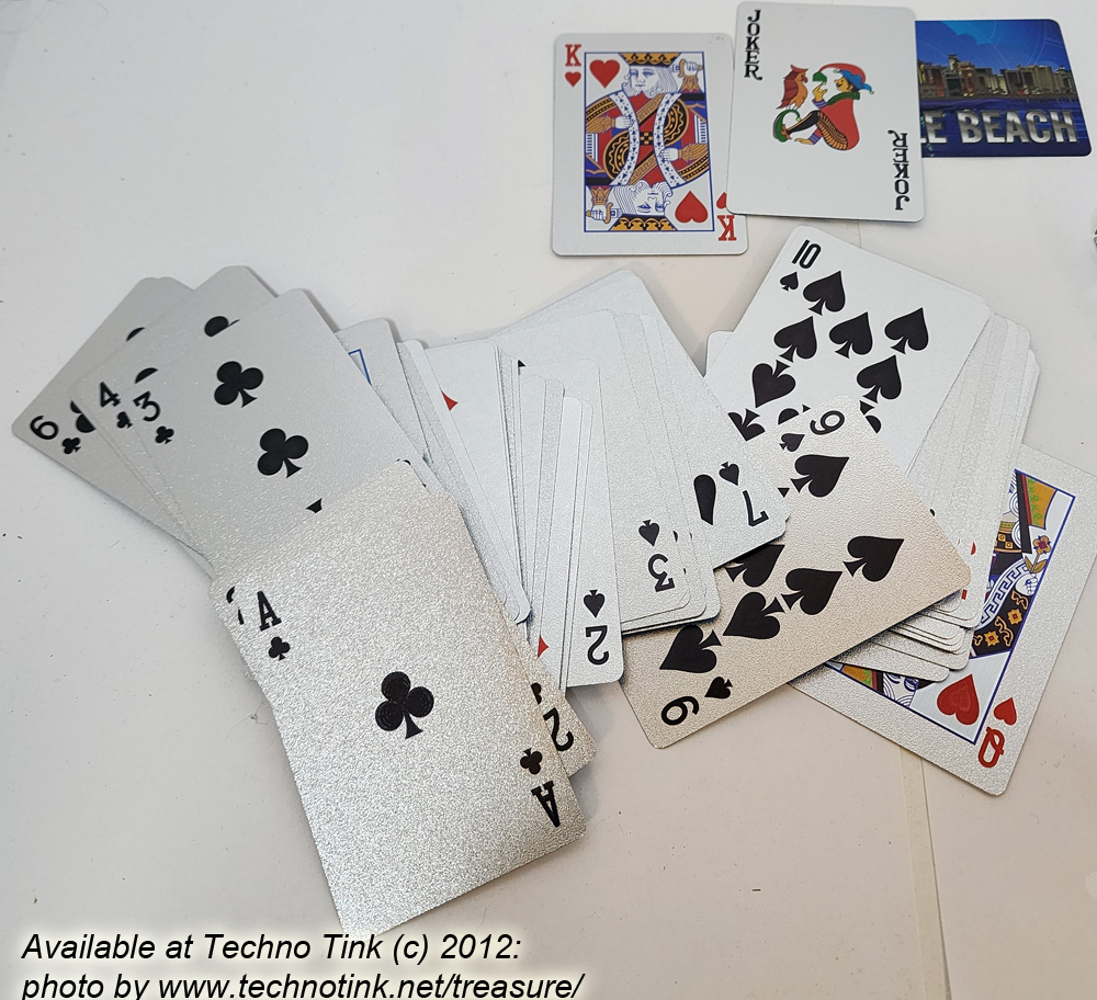 Myrtle Beach Waterproof Playing Cards - Silver speckled and hologram - Image 7
