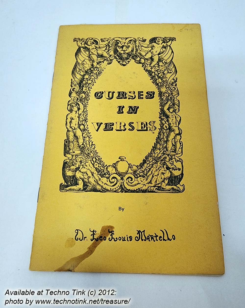 Curses in Verses by Dr Leo Louis Martello -paperback zine book 1971