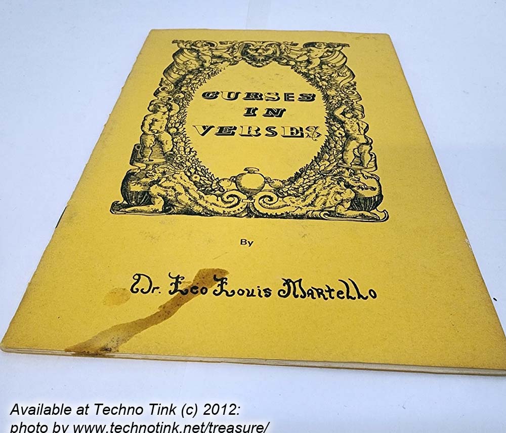 Curses in Verses by Dr Leo Louis Martello -paperback zine book 1971 - Image 3