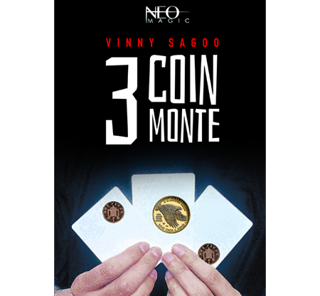 3 COIN MONTE (Gimmicks and Online Instructions) by Vinny Sagoo