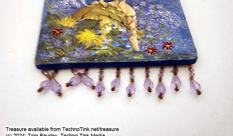 Painted Dream Flower Fairy wood painting sign - Image 2