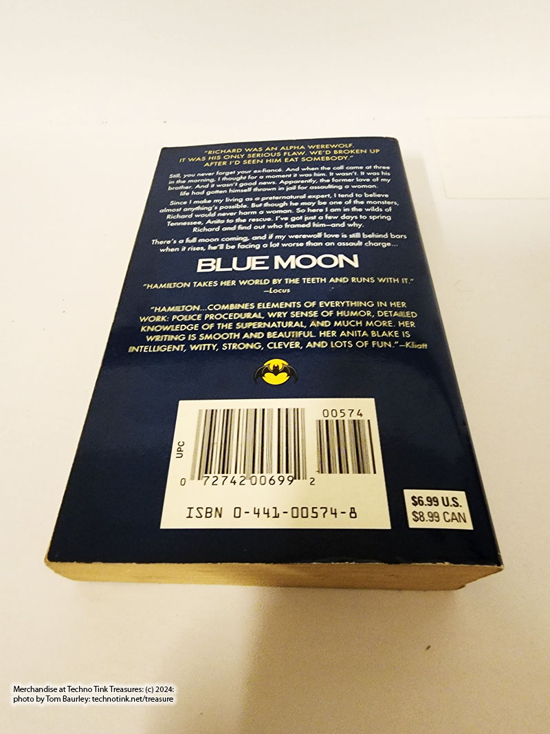 Blue Moon by Laurell K Hamilton Paperback 1998 Ace Books USED-GOOD - Image 2