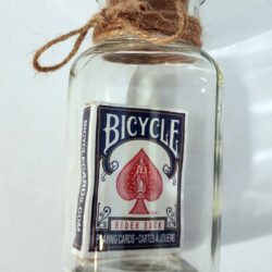 Mini Blue Bicycle Card Deck in Bottle approx 5x3x3