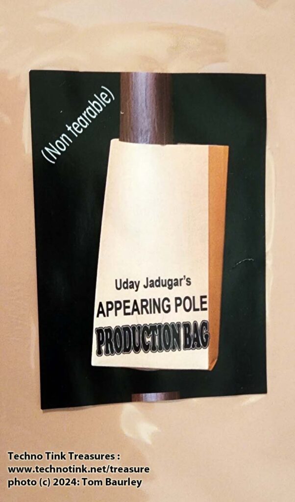 APPEARING POLE BAG BROWN (Gimmicked / No Tear) by Uday Jadugar