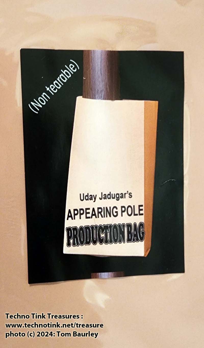 APPEARING POLE BAG BROWN (Gimmicked / No Tear) by Uday Jadugar