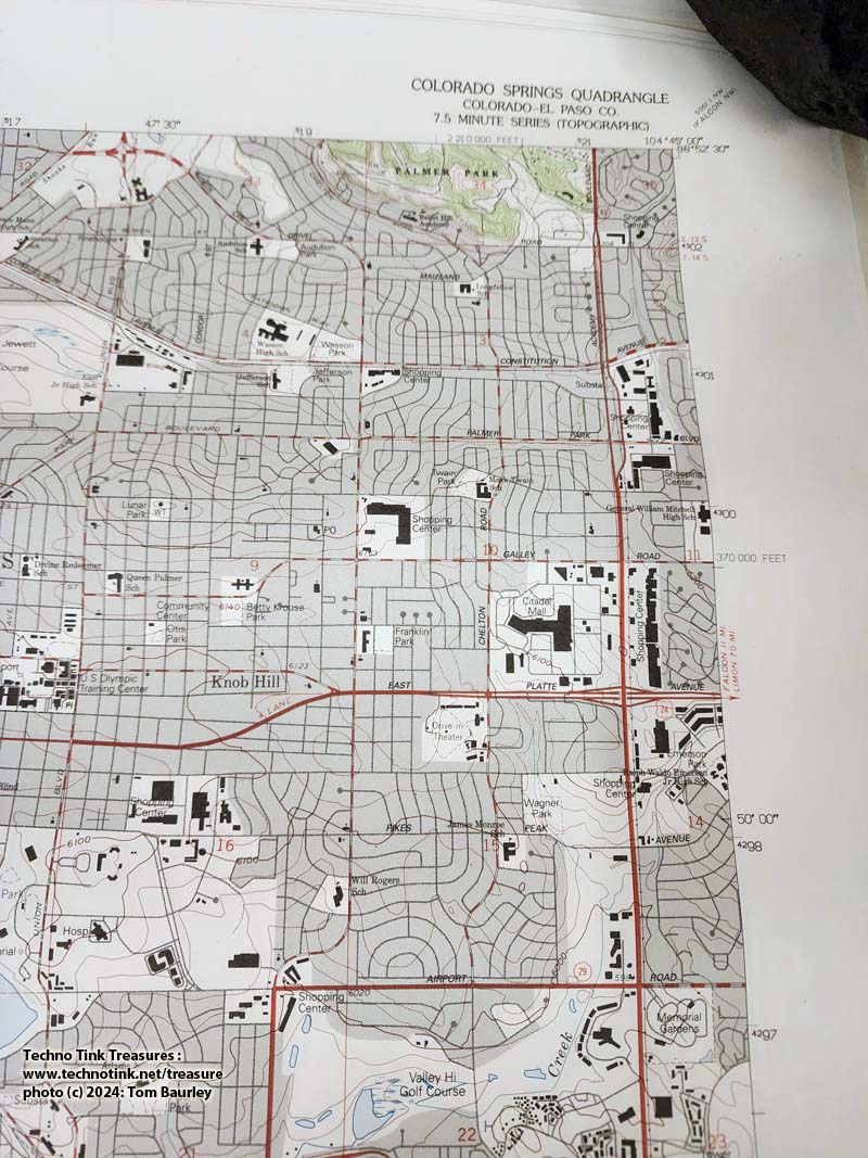USGS Topographic Map Colorado Springs CO - 1961 revised 1994 - Image 7