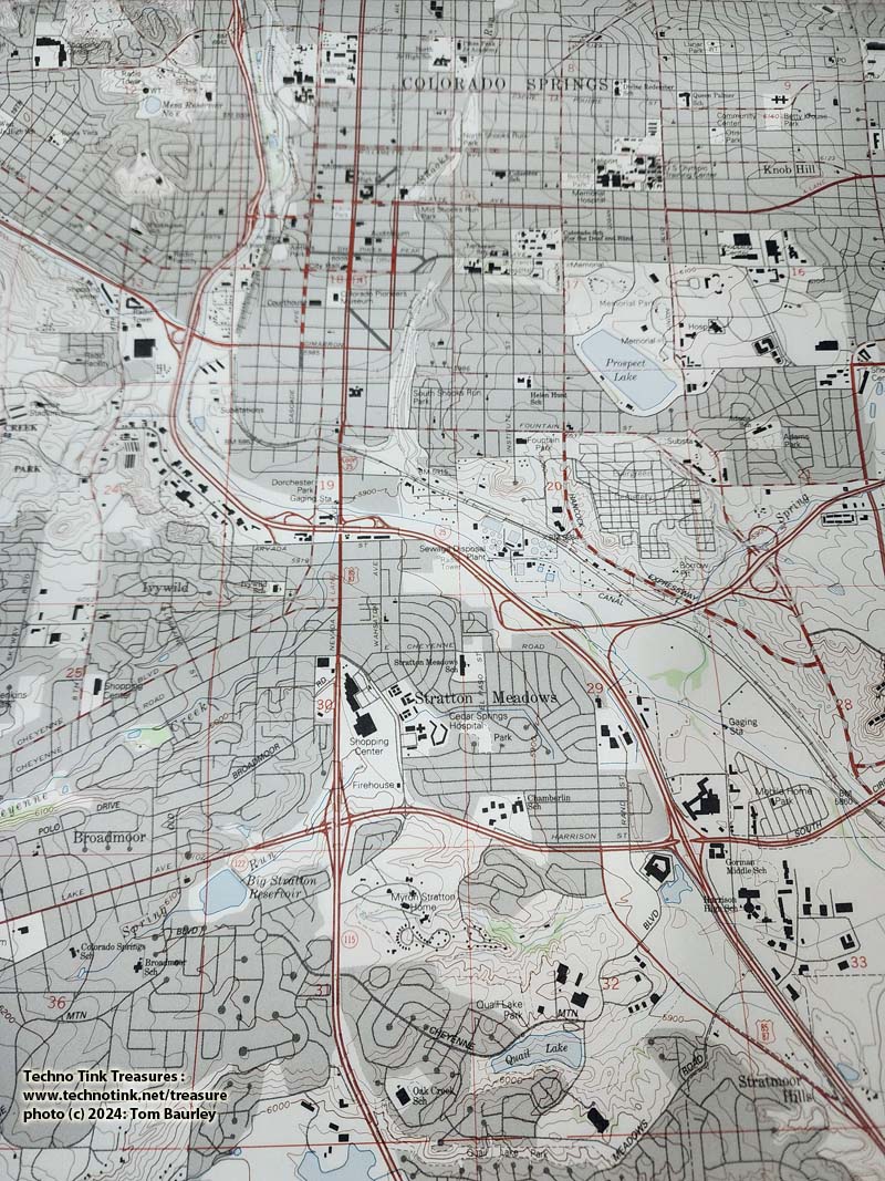 USGS Topographic Map Colorado Springs CO - 1961 revised 1994 - Image 9