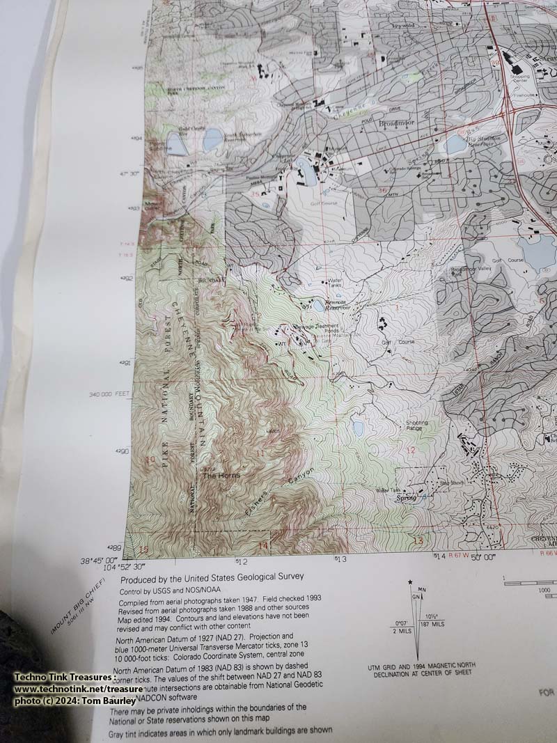 USGS Topographic Map Colorado Springs CO - 1961 revised 1994 - Image 11