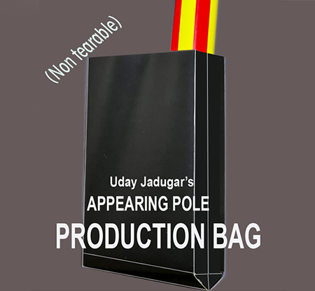 APPEARING POLE BAG BLACK (Gimmicked / No Tear) by Uday Jadugar