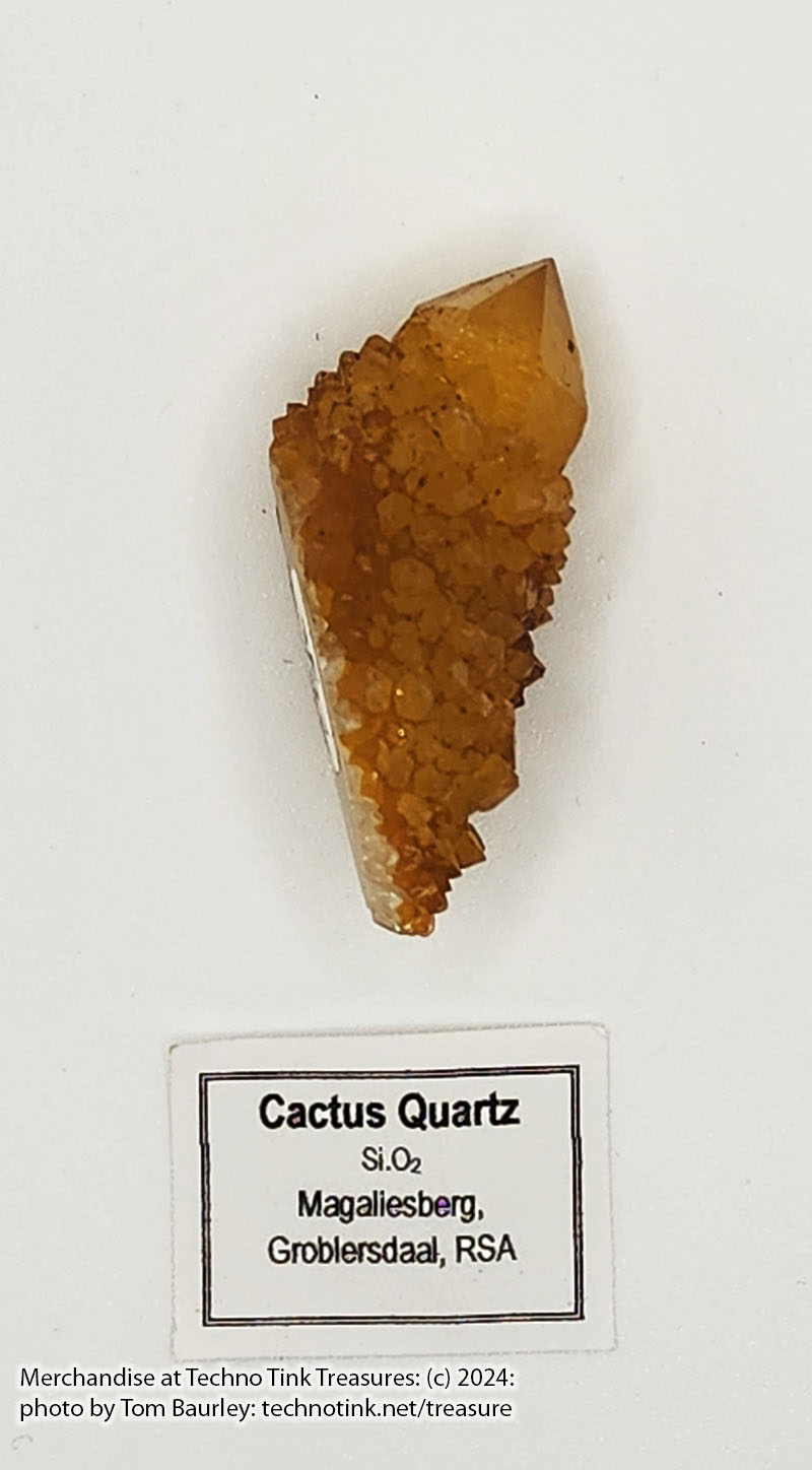 yellow-orange Medium Cactus Quartz Crystal 1.5x1x1 Magalesberg Groblensdaal RSA - Image 4