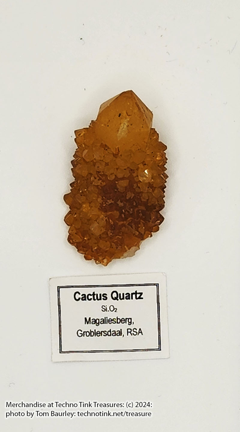 yellow-orange Medium Cactus Quartz Crystal 1.5x1x1 Magalesberg Groblensdaal RSA - Image 6