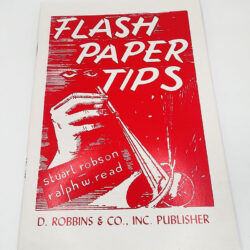 Flash Paper Tips by S. Robson and R. W. Read