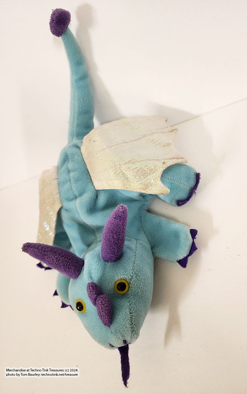 Light blue baby dragon hand puppet - Image 3