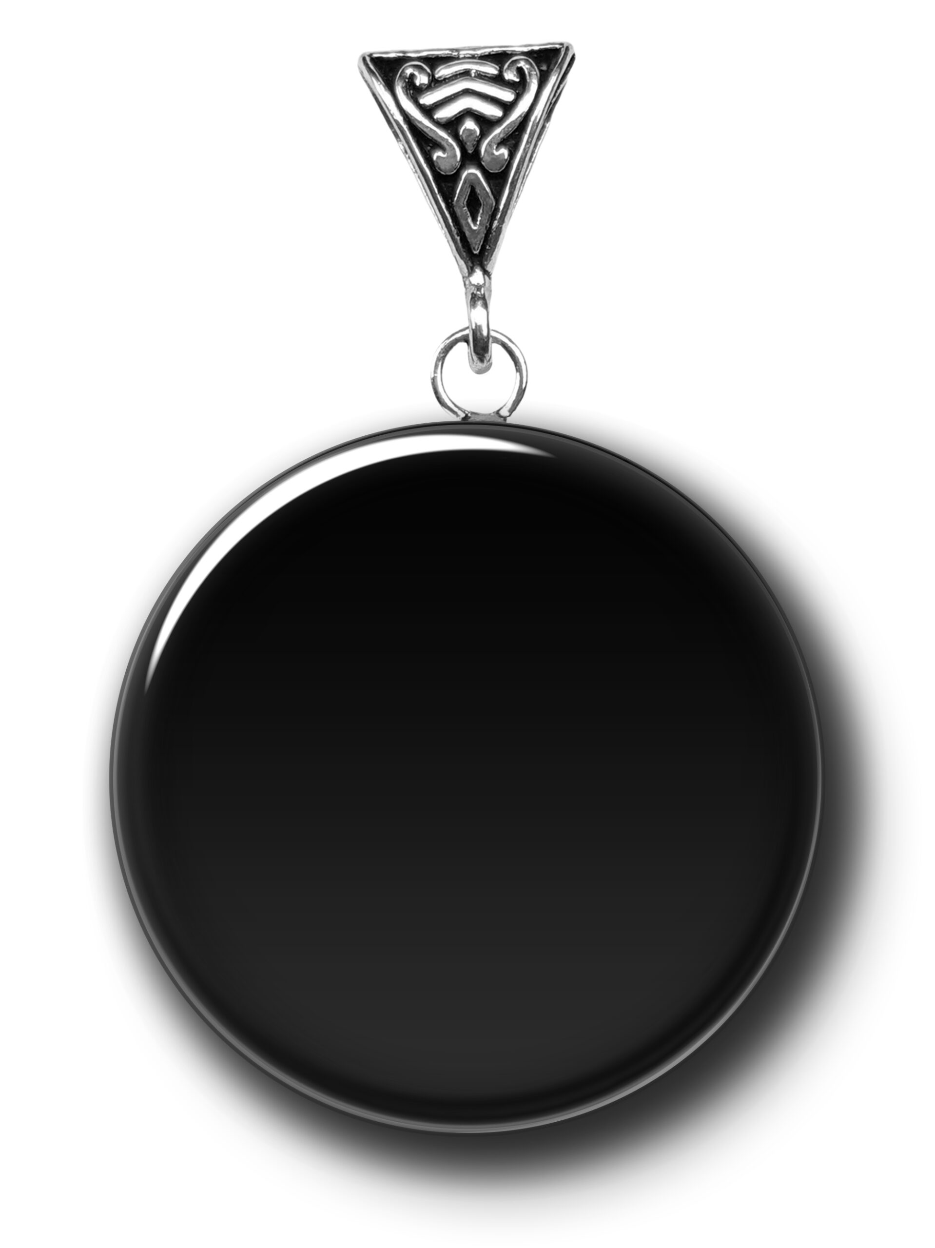 VEGVISIR ON OBSIDIAN PENDANT NECKLACE - Image 3