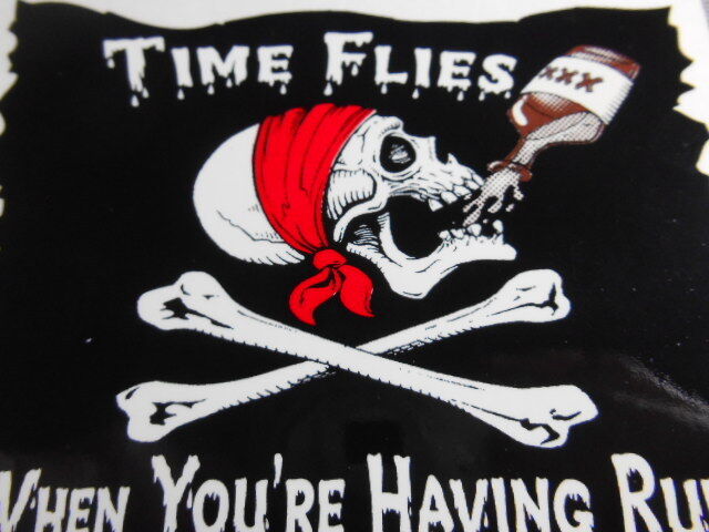 Time Flies When You're Having Rum Sticker - Image 2
