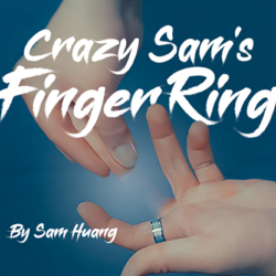 Hanson Chien Presents Crazy Sam's Finger Ring BLACK / MEDIUM (Gimmick and Online Instructions) by Sam Huang