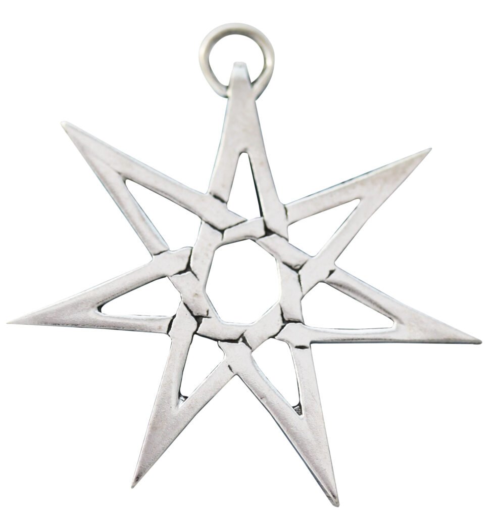 HEPTAGRAM FOR PROTECTION FROM HIDDEN DANGER (silver plated)