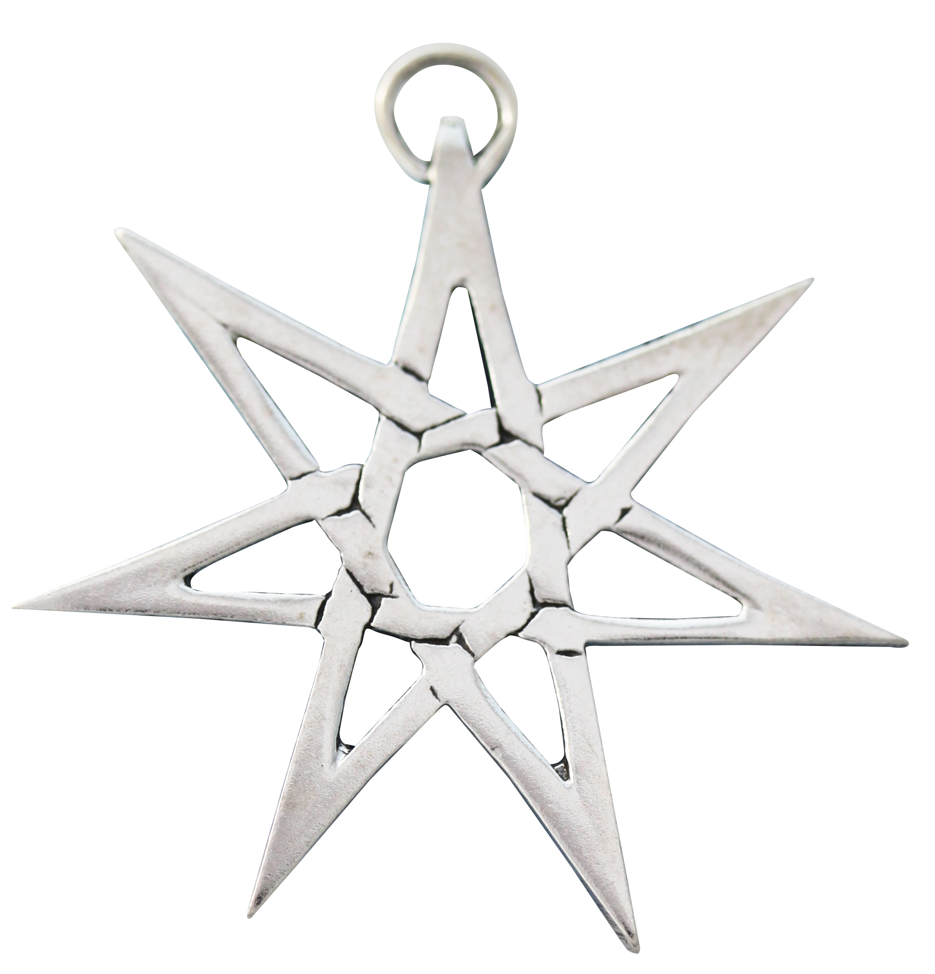 HEPTAGRAM FOR PROTECTION FROM HIDDEN DANGER (silver plated)