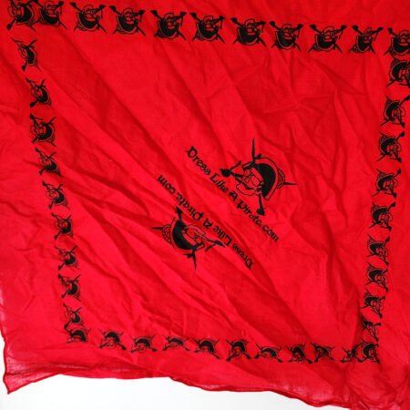 Black Dress Like a Pirate Skull and Sword Red Scarf